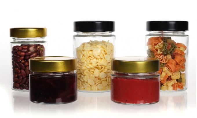 Пищевая промышленность Использование 1oz 4Oz 8Oz Круглая форма Прозрачный пустой контейнер для хранения Стеклянная желе варенье Мёд соус банка 0