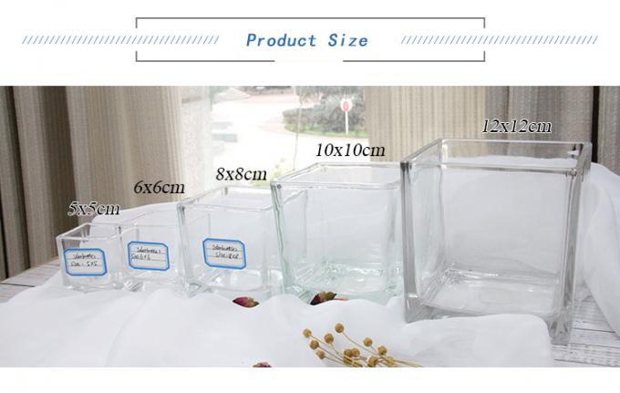 Прозрачные стеклянные бутылки для свечей прямоугольный 4oz 6oz 8oz 10oz 12oz 1