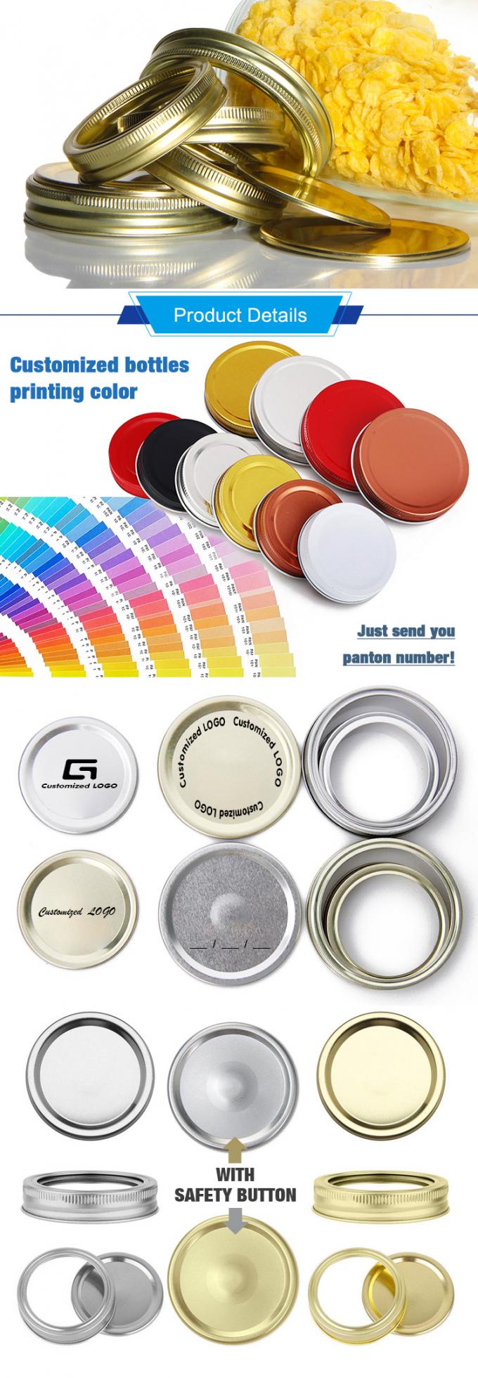 Оптовая продажа 70 мм отдельная консервировка Mason Jar Tinplate Screw Lid для домашнего консервирования 1