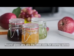 в Запасе Круглое стеклянное емкость для упаковки пищевых продуктов