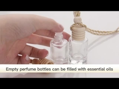 8 мл плоская круглая стеклянная бутылка с деревянной крышкой