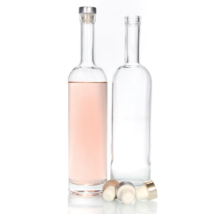 Дешевая цена750ml Флинтовые стеклянные бутылки с алкоголем на заказ для коктейлей виски ром