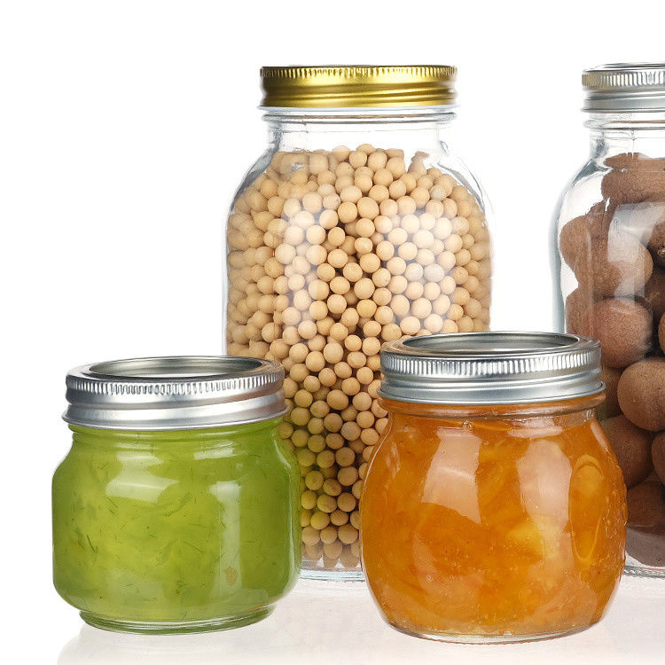 Широкий рот 86 мм Широкий рот Консервирующая банка Стеклянная бутылка Mason Jar для варенья арахисового масла
