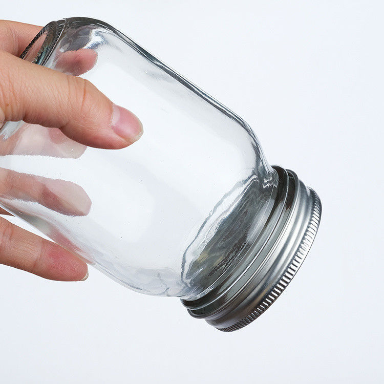 Широкий рот 86 мм Широкий рот Консервирующая банка Стеклянная бутылка Mason Jar для варенья арахисового масла