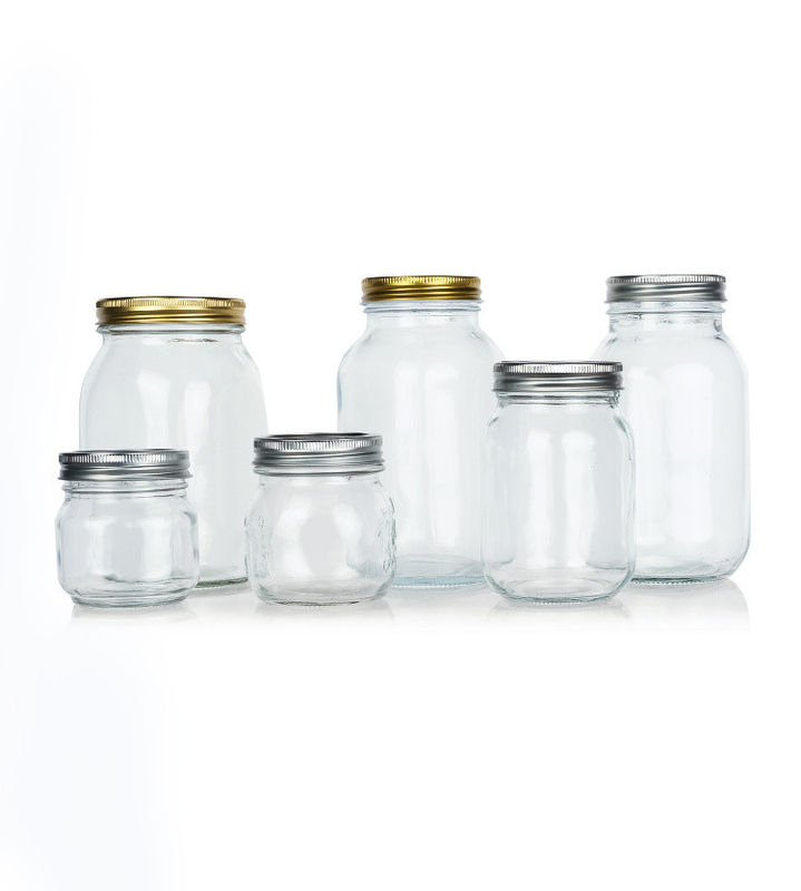 Широкий рот 86 мм Широкий рот Консервирующая банка Стеклянная бутылка Mason Jar для варенья арахисового масла