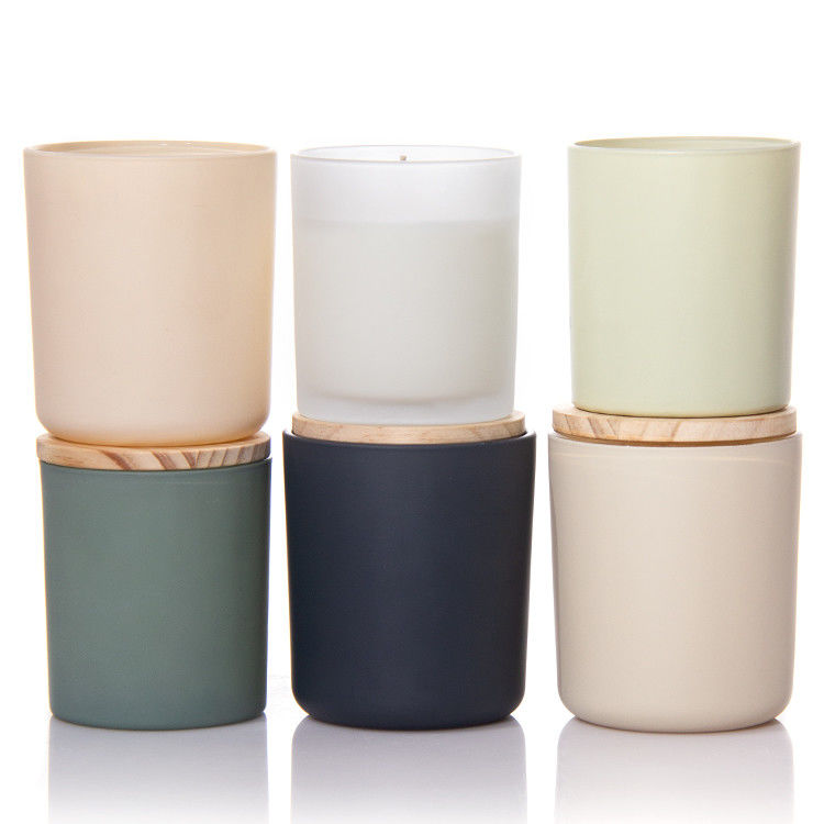 Роскошный на заказ 8oz 10oz 14oz Frosted Clear Matte White Black Colored Container Стеклянный Контейнер для свечей