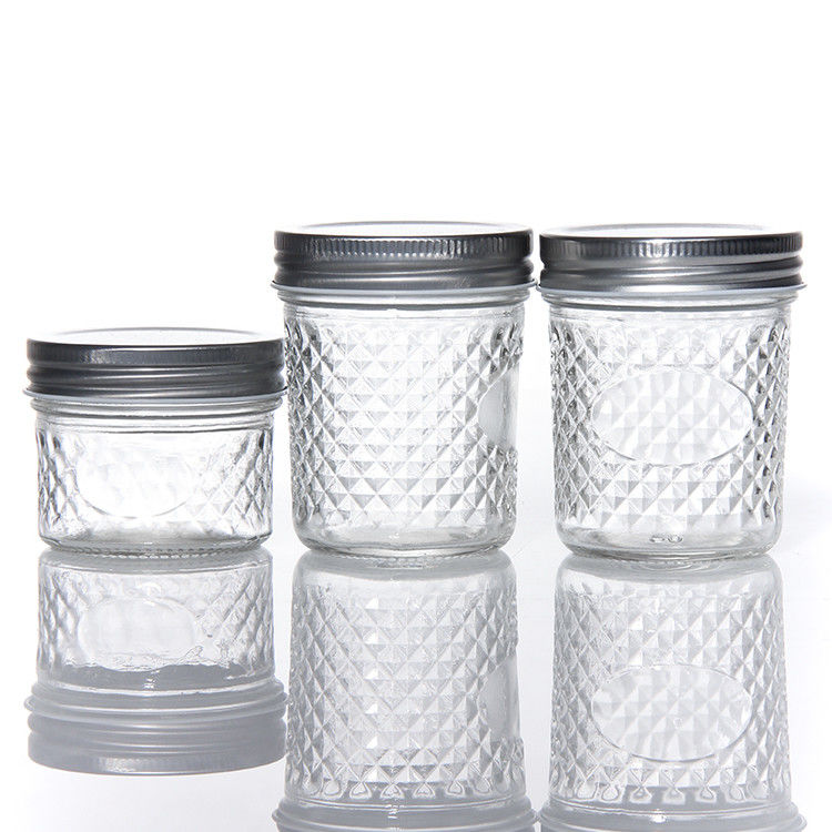 Дешевая цена Круглый 180Ml 280Ml 380Ml 500Ml Продовольственный пакет Стеклянные банки с винтовой крышкой