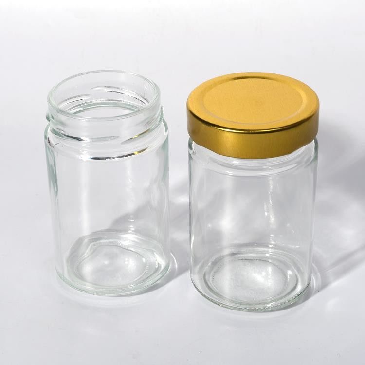 Пищевая промышленность Использование 1oz 4Oz 8Oz Круглая форма Прозрачный пустой контейнер для хранения Стеклянная желе варенье Мёд соус банка