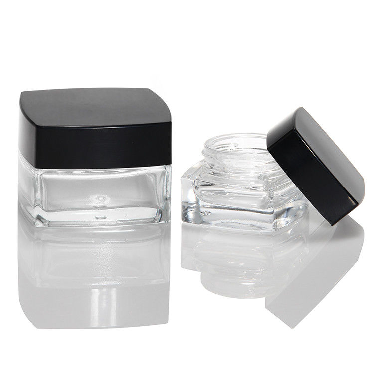 Пустая косметическая бутылка Опаковка 30ml 50ml 100ml Матвое стекло Крем для ухода за кожей банка с черно-белым крышкой