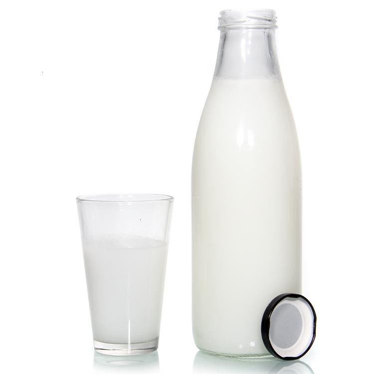 Бессвинцовые французские круги 25oz 32oz Стеклянные бутылки с свежим молоком для мороженого напитка